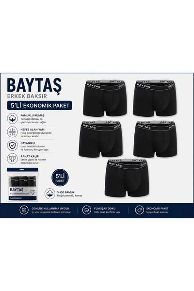 QULAT Erkek Likralı Boxer Şort / 5 Adet