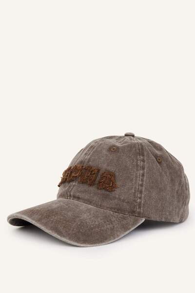 DeFacto Men's Appliqué Cotton Embroidered Cap Brown Hat H5643Ax26Wn
