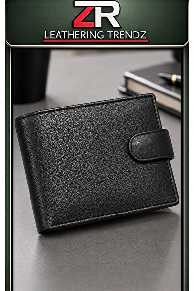 ZRleather Genuine Leather Men’s Bifold Wallet – Slim Design, Multiple Card Sl...