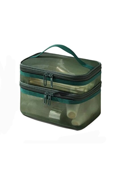 Choice3 green-2 layer 2/3 Layer Portable Transparent Mesh Travel Bag Large Ca...