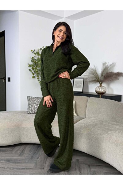 RAMONA BADESCU EXCLUSIVE Μιρίφικ Σετ Τοπ και Παντελόνι - Πράσινο Δάσος