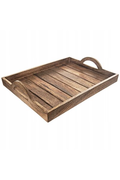 Orion Tavă de servire din lemn pentru micul dejun, 40.5x30.5 cm
