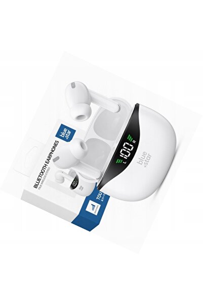 Blue Star Press Căști T60 TWS albe wireless intraauriculare pentru Samsung Ga...