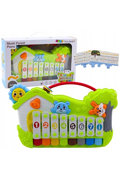 LeanToys Pian muzical de pădure - Jucărie educativă pentru copii mici