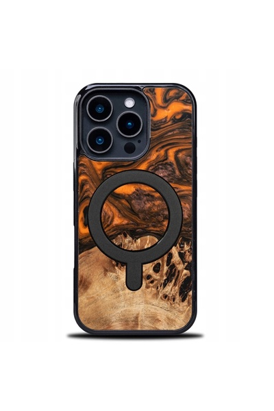 BewooDesign Husă Bewood Unique pentru iPhone 16 Pro - Portocalie cu MagSafe