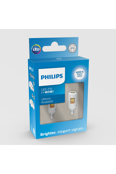 Philips W5W T10 ULTINON PRO6000 4000K KPL Lămpi de stop