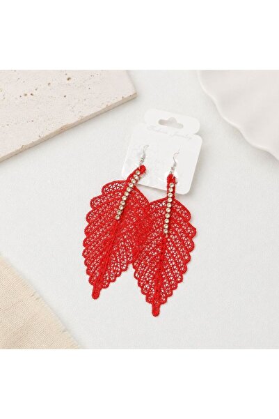 idei Pair of long fabric earrings, various designs, hypoallergenic hooks, acc...
