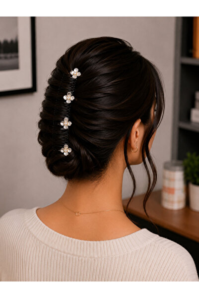 Bymiel Black Clover Detailed Flexible Hair Comb Clip – Women's Hair Gathering...