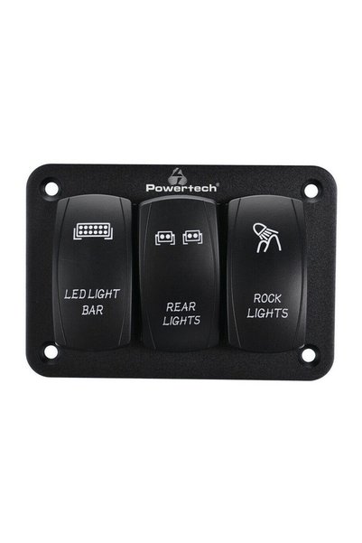 POWERTECH Πάνελ σκάφους PTL-018 με 3 διακόπτες φωτισμού, IP65