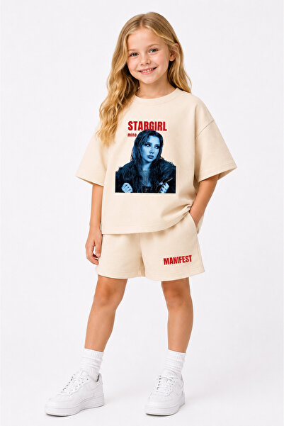 fasardi Manifest Girls Mina Детски комплект от 2 части: Овърсайз тениска и шо...