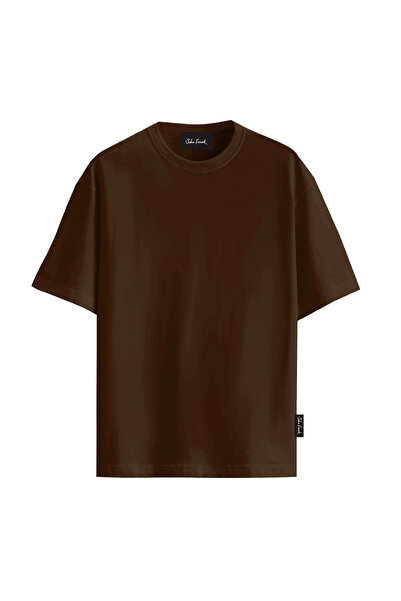 John Frank KOTON MODAL T-SHIRT KAHVE