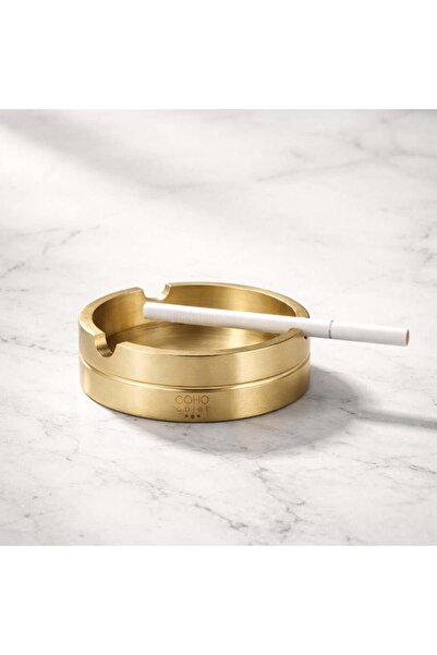 coho objet originale Coho Brazen Classy Yuvarlak Pirinç Mini Küllük