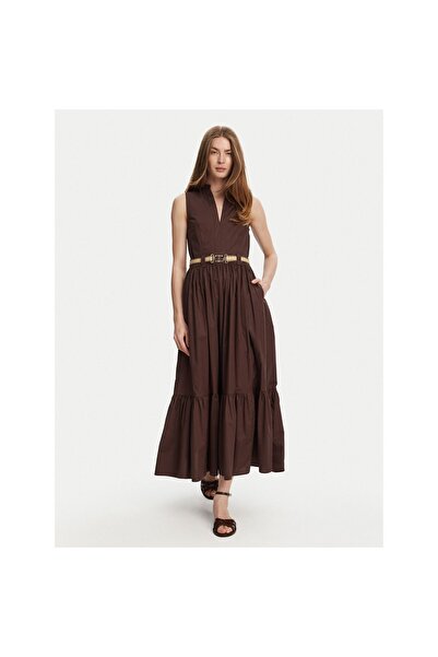 TWINSET Γυναικείο Καθημερινό Φόρεμα 251TT2101 Καφέ