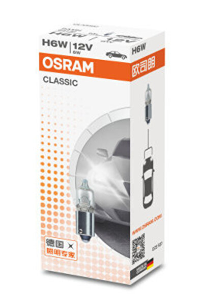 Osram Bec Original H6W 12V 6W BAX9s