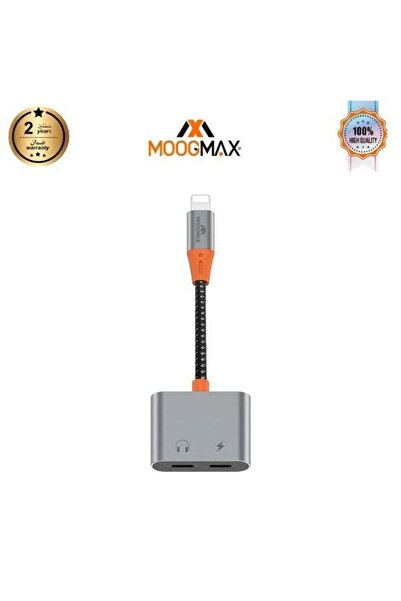 MOOGMAX Lightning to 3.5mm Audio Jack and Charging Port Adapter, Dual Functio...