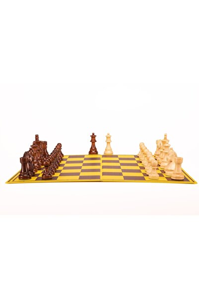 Sunrise Chess & Games Complete chess Top Bottom Set with flexible board, yellow