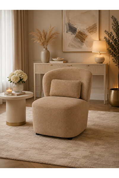 N.zone Modern Luxury Leisure Chair with Soft Fabric Upholstery and Comfortabl...