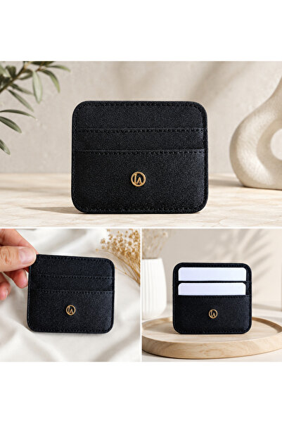 EMKSHOP Women's Card Holder with Glitter, Minimal and Stylish Design