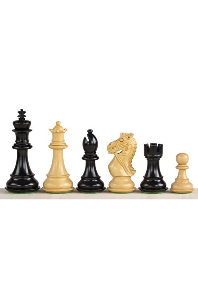 Sunrise Chess & Games Kings Bridal Ebonised Chess Pieces 3.75''