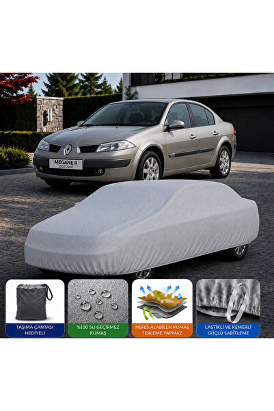 COCEM Renault Megane 2 Sedan Uyumlu Araç Brandası Su Geçirmez UV Korumalı Tam...