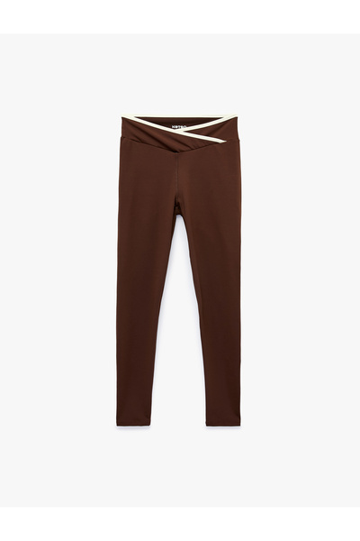 Koton Αθλητικό κολάν Slim Fit με λεπτομέρεια με ζώνη ψηλής μέσης