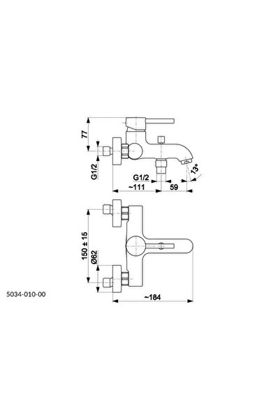 KFA Armatura Baterie de baie Moza 5034-010-81