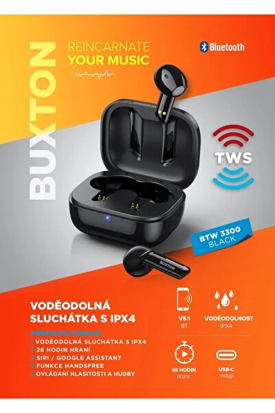 Buxton Căști intraauriculare BTW 3300 Negru
