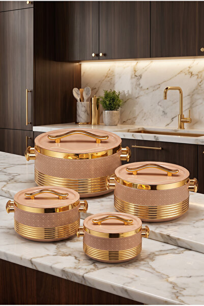 Milton Luxury Insulated Hotpot Set 4 Pieces | Premium Stainless Steel Food Wa...