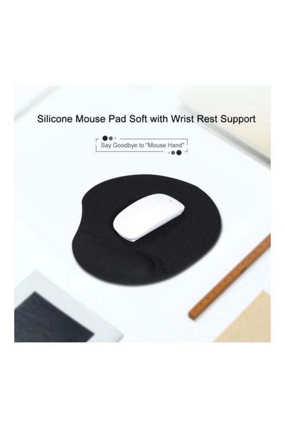 Generic Silicone Mouse Pad With Wrist Support Black