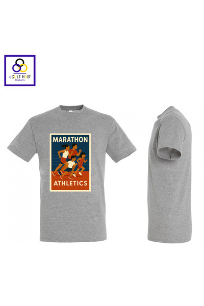 eCult Hub eC T-shirt Marathon 9 - Γκρι