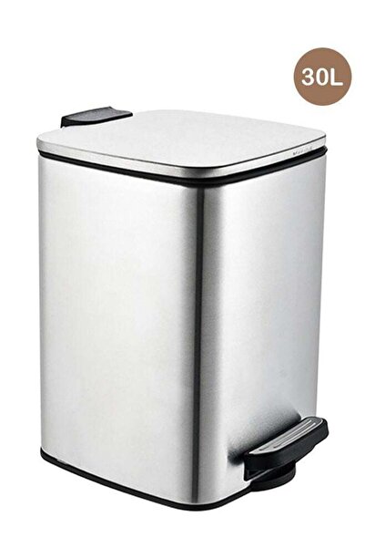 Trust Stainless Steel Trash Bin 30 Liter Silver Anti-Fingerprint & Soft Close...
