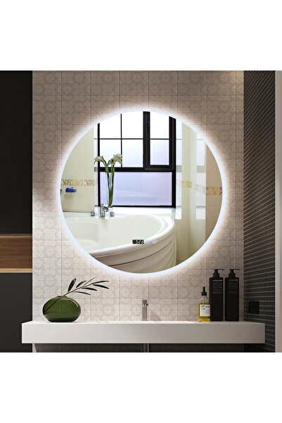Odin Oglinda LED Diametru 70cm, Intrerupator Touch, Dezaburire, 3 tipuri de l...