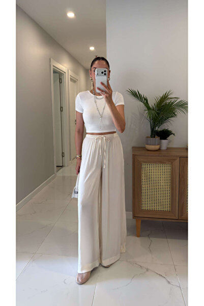BİRCANÇİL Riva Stone Waist Tie Pants