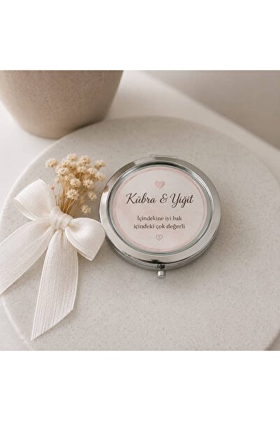 Hediyelik Ayna - Çelik Ayna -Nikah Hediyelik - Söz Hediyelik- Nişan Hediyelik - Cep Ayna