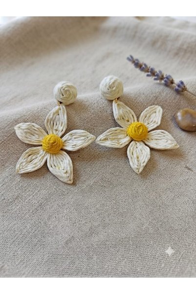 AKFECAN Wicker Flower Earrings