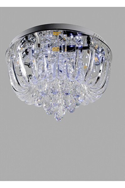 Mutlu KRİSTAL TAVANLIK AVİZE LED KUMANDALI 50 CM