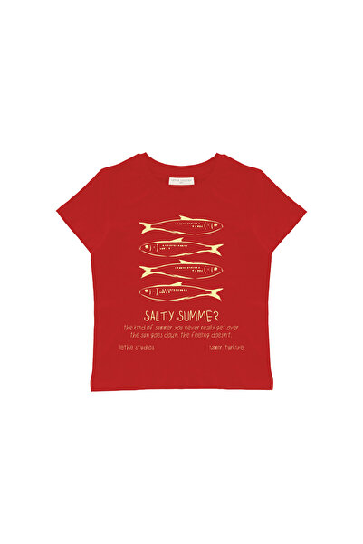 lethestudios Salty Summer Baskılı Baby Tee Crop Top