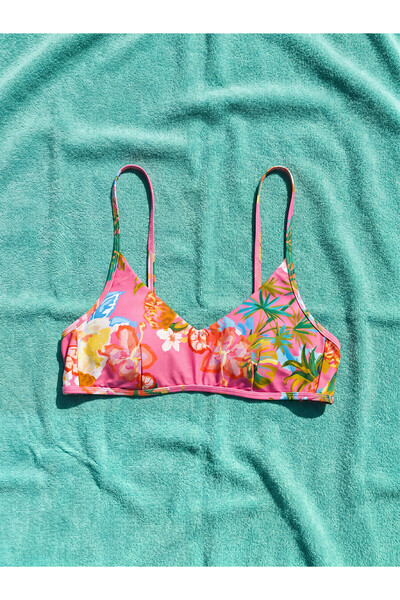 LC Waikiki TexX Store Kalitesi Çıkarılabilir Pedli Çiçekli Kadın Bikini Üstü