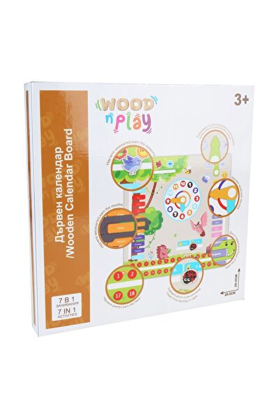 OEM Calendar educativ Montessori din lemn 7-în-1 pentru copii 3+