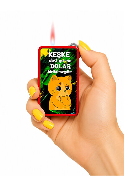 ONRSTORE Karakter Yazılı Aynalı Metal Gaz Dolumlu Çakmak – Dekoratif Baskılı ...