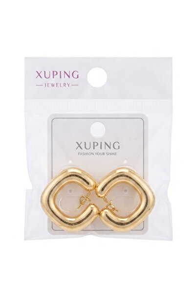 Jaida Moda Xuping Jewelry Cerrahi Çelik 14 Ayar Gold Kaplama Klasik Halka Küpe