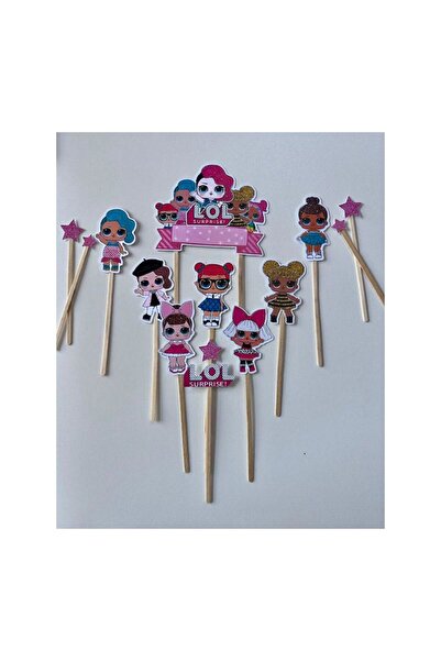 LOL Set de decoratiuni pentru tort DecoParty – Tematic, 13 piese, Carton, Beț...
