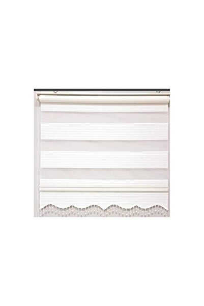 Empressco Şık Beyaz Pliseli Zebra Perde 180x200, modern ve zarif dekorasyon için