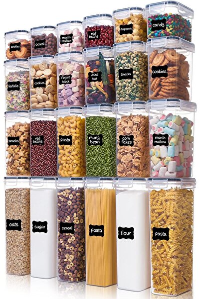 Vtopmart 24 Pack Food Containers with Airtight Lids, BPA-Free Clear Plastic K...