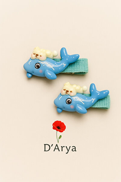 Darya مشبك شعر من السيراميك بتصميم بحري للفتيات مكون من قطعتين