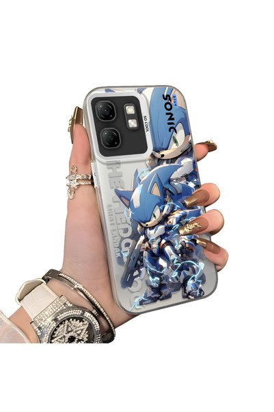 ucuc Infinix Smart 9 Compatible Hard Acrylic Back Silicone Edge Lens Protecti...