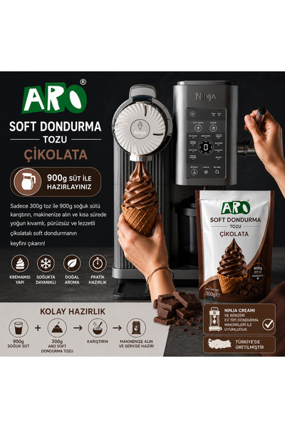 ÇikolataSoft Dondurma 300gr Ev tipi makine için