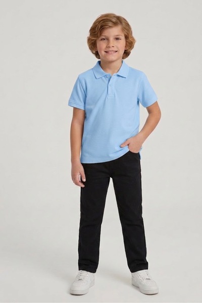 NACAR STORE Children's Unisex Cotton Polo Collar Short Sleeve School Uniform ...