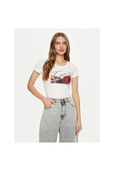 Guess Γυναικείο T-shirt W5RI03J1314 Λευκό