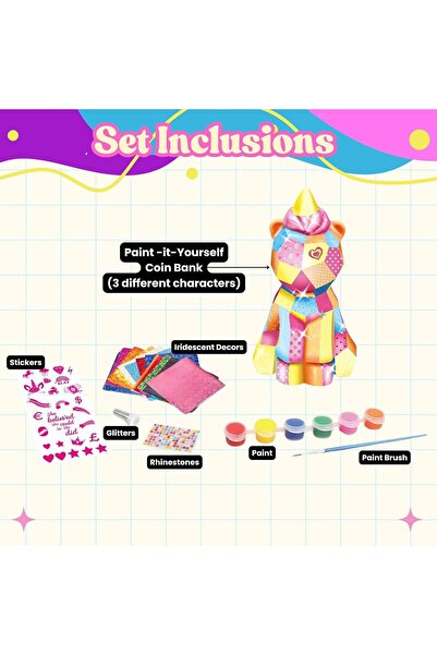 Home Smart Painting for Boys and Girls 12Pcs DIY Crafting Kit Set includes Stickers Glitter Colors and Brush Gift for Boys and Girls ages 3 4 5 6 7 8 9 10 (Dinosaur Painting lamp)
